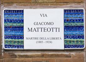 Decorative street sign from Ravenna, Italy photo