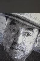 SANTIAGO, CHILE, 2018 - Pablo Neruda mural in Santiago, Chile. Pablo Neruda was a Chilean poet and politician. photo