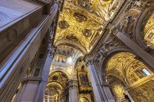 BERGAMO, ITALY, APRIL 28, 2017 - Interior of Duomo di Bergamo in Italy. This cathedral is dedicated to Saint Alexander of Bergamo, patron saint of the city. photo