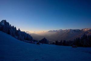 Garmisch ski slopes above the valley photo