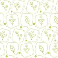 Seamless texture with floral pattern in doodle style. Thin outline. Vector template for textile, fabrics, wrapping paper.