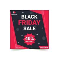 black friday social media post vector