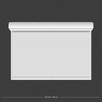 Roller shutter on the euro window. Realistic euro window with roller shutters vector. vector