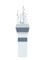 An illustration of a tower with antennas vector