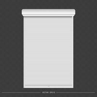 Roller shutter on the euro window. Realistic euro window with roller shutters vector. vector