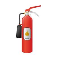 Red fire extinguisher. Fire extinguisher isolated on a white background. Realistic. Vector. vector