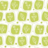 Seamless texture with floral pattern in doodle style. vector