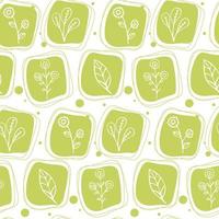 Seamless texture with floral pattern in doodle style. vector