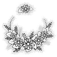 Flower arrangement. Chenny flower ornament on a white background. vector