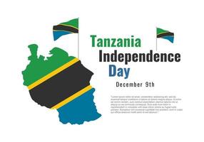 fondo del día de la independencia de tanzania para la celebración nacional. vector