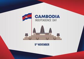 Cambodia Independence day background for national celebration. vector