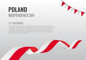 Bandera de fondo del día de la independencia de Polonia para la celebración nacional. vector