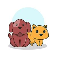 Puppy And Kitten Icon Stock Illustration - Download Image Now