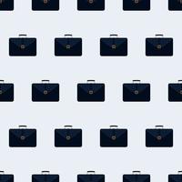 Suitcase business seamless pattern. Suitcase for documents and laptop. Background for business. Flat style. Vector. vector