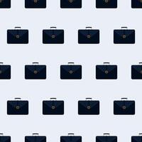 Suitcase business seamless pattern. Suitcase for documents and laptop. Background for business. Flat style. Vector. vector