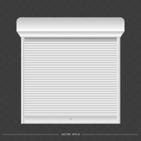 Roller shutter on the euro window. Realistic euro window with roller shutters vector. vector