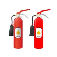 Red fire extinguisher. Fire extinguisher isolated on a white background. Realistic. Vector. vector