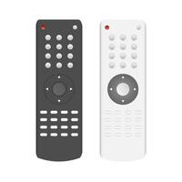 un conjunto de controles remotos de tv. control remoto vectorial realista. aislado en blanco vector