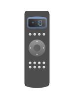 Black remote control from the air conditioner 3d. Realistic vector remote control. Isolated on white background.