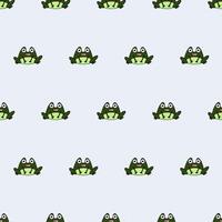 A pattern with green frogs on it vector