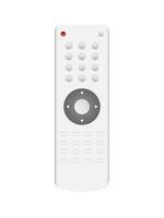 White TV remote control 3d. Realistic remote control . Isolated on white background. vector