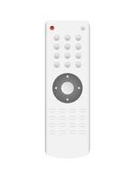 White TV remote control 3d. Realistic remote control vector. Isolated on white background. vector