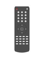 Black TV remote control 3d. Realistic remote control vector. Isolated on white background. vector