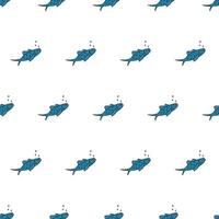 Seamless pattern Funny. Fish with a funny look. Good for backgrounds, postcards, and brown paper. Vector. vector