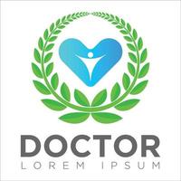 Doctorl Logo- heart and frame vector illustration.