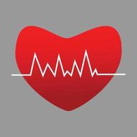 gráfico de vector de icono de frecuencia cardíaca, símbolo de frecuencia cardíaca