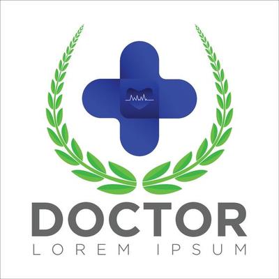 Doctorl Logo- heart and frame vector illustration.