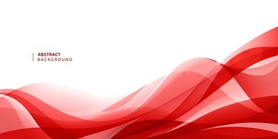 Vector abstract red wavy background. Curve flow motion.