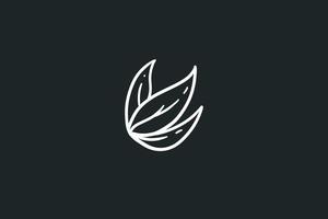 Leaf Iconic Logo vector