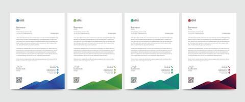 Creative Corporate Modern Business Letterhead Template Design vector