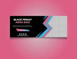 Black Friday Banner Design Template vector