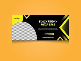 banner de viernes negro y diseño de plantilla de banner web. vector pro editable