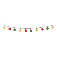 Vector modern colorful illustration of twinkle lights Christmas decoration. Use it as elements for design greeting cards , poster, card, packaging paper design