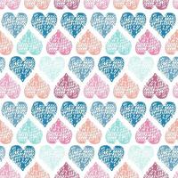 Vector seamless background with colorful heart shape. Use it for wallpaper, textile print, pattern fills, web page, surface textures, wrapping paper, design of presentation and other graphic design