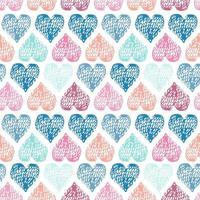 Vector seamless background with colorful heart shape. Use it for wallpaper, textile print, pattern fills, web page, surface textures, wrapping paper, design of presentation and other graphic design