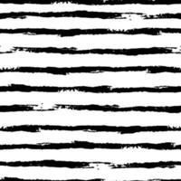 Vector black and white horizontal striped seamless pattern with brush strokes. Hand painted grange texture. Can be used for wallpaper, pattern fills, web page, surface textures, wrapping paper