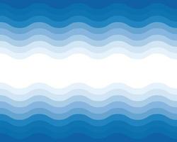 Abstract layered blue sea waves background vector