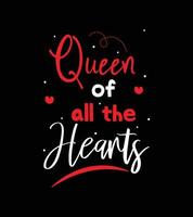 queen of all the hearts vector