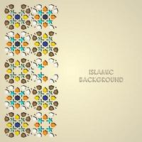 Arabic arabesque design greeting card for Islamic event. vector