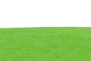 Green grass lawn fresh field isolated on white background with clipping path. photo
