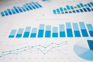 Chart graph paper. Financial development, Banking Account, Statistics, Investment Analytic research data economy, trading, Business company concept. photo