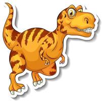 Tyrannosaurus dinosaur cartoon character sticker vector