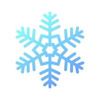 Gradient snowflake. Icon logo design. Ice crystal winter symbol. Template for winter design. vector