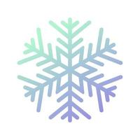 Gradient snowflake. Icon logo design. Ice crystal winter symbol. Template for winter design. vector