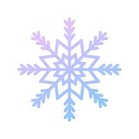 Gradient snowflake. Icon logo design. Ice crystal winter symbol. Template for winter design. vector