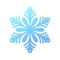 Gradient snowflake. Icon logo design. Ice crystal winter symbol. Template for winter design. vector